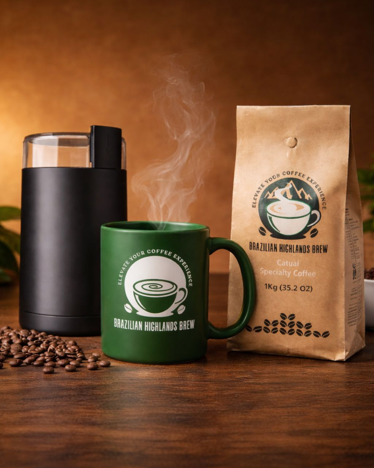 Catuaí coffee + grinder + Mug